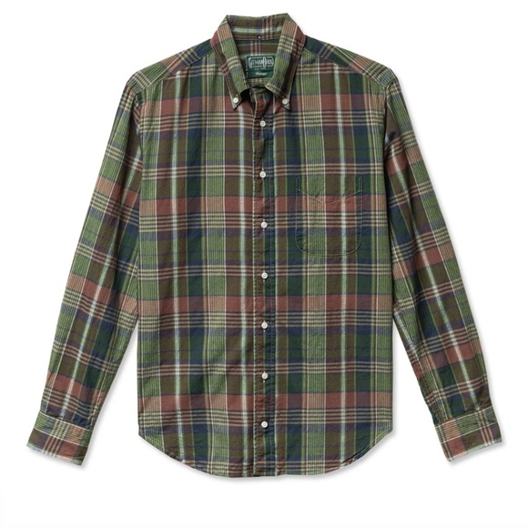 Gitman Brothers Vintage Original Madras Shirt in Olive Plaid size Small NWT - Picture 1 of 4